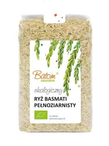 RYŻ BASMATI PEŁNOZIARNISTY BIO BATOM 500G
