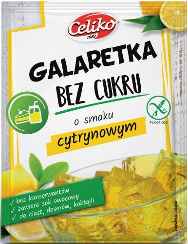 GALARETKA CYTRYNOWA BEZ CUKRU BEZGLUTENOWA CELIKO 14G