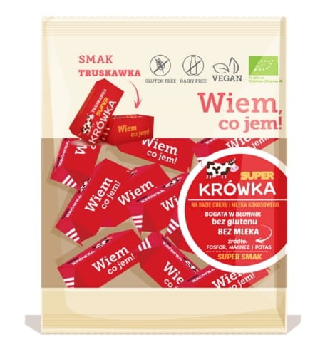 KRÓWKI TRUSKAWKOWE BEZMLECZNE BEZGLUTENOWE BIO 150G