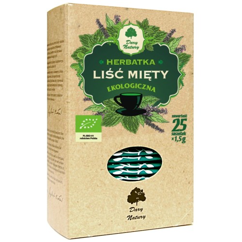 Herbatka Ekspresowa Liść Mięty Bio Dary Natury 25x1,5g