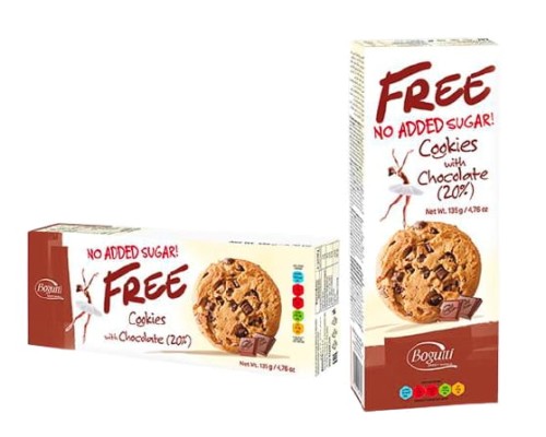 CIASTECZKA Z CZEKOLADĄ BEZ CUKRU BOGUTTI 135G