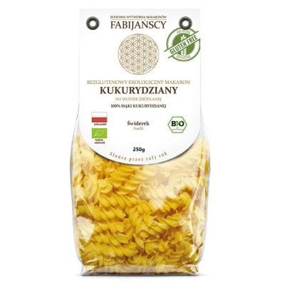 MAKARON KUKURYDZIANY ŚWIDERKI BEZGLUTENOWY BIO FABIJAŃSCY 250G