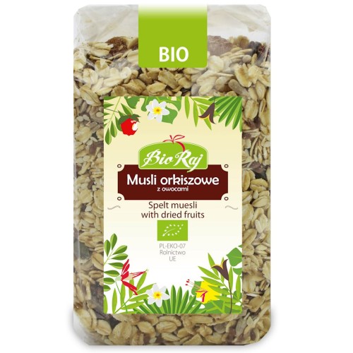 MUSLI ORKISZOWE OWOCOWE BIO RAJ 300G