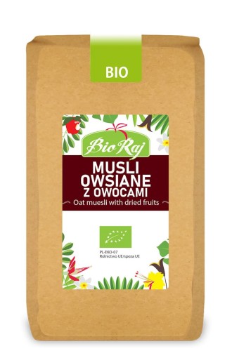 MUSLI OWSIANE Z OWOCAMI BIO RAJ 700G