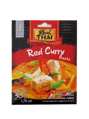 CZERWONA PASTA CURRY SZASZETKA REAL THAI 50G