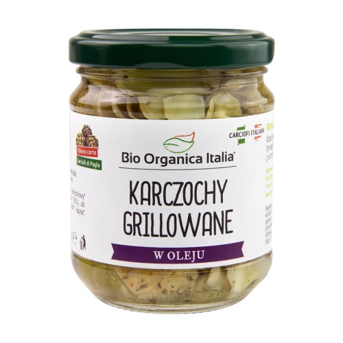 KARCZOCHY GRILLOWANE W OLEJU SŁOIK BIO 190G