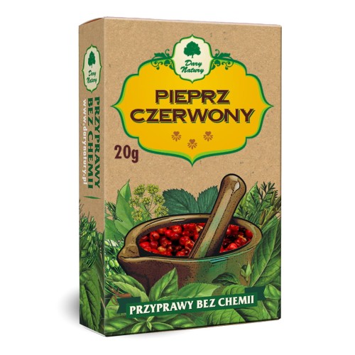 Pieprz Czerwony Ziarno Dary Natury 20g