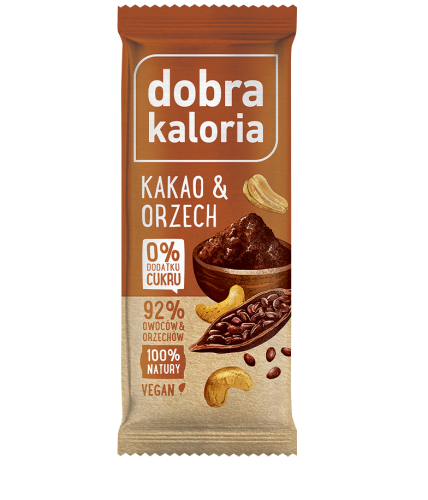 BATON KAKAO ORZECH DOBRA KALORIA 35G
