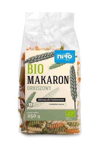 Makaron Orkiszowy Świderki Kolorowe BIO NIRO 250G