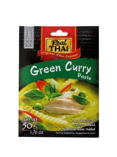 Pasta Green Curry Zielona Saszetka Real Thai 50g