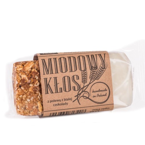 Miodowy Kłos Baton z Białą Czekoladą 80g Łysoń