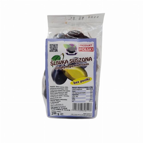 Śliwka Suszona Ciepłym Powietrzem 200g Suska Sechlońska