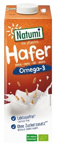 Napój owsiany Natumi Omega-3 BIO Bez cukru 1l