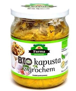 KAPUSTA Z GROCHEM BEZGLUTENOWA BIO 420 g - FARMA ŚWIĘTOKRZYSKA  (PRODUKT SEZONOWY)