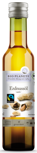 OLEJ Z ORZESZKÓW ZIEMNYCH TŁOCZONY NA ZIMNO FAIR TRADE BIO 250 ml - BIO PLANETE