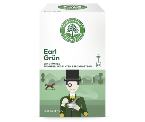 HERBATA ZIELONA EARL GRUN EKSPRESOWA BIO (20 x 1,5 g) 30 g - LEBENSBAUM
