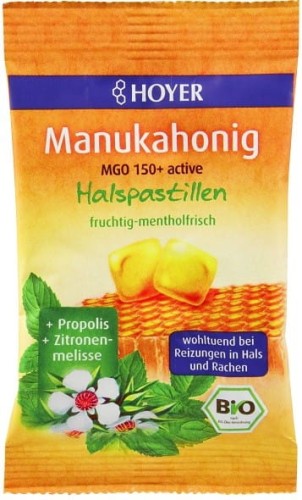 PASTYLKI Z MIODEM MANUKA MGO 150+ BEZGLUTENOWE BIO 30 g - HOYER