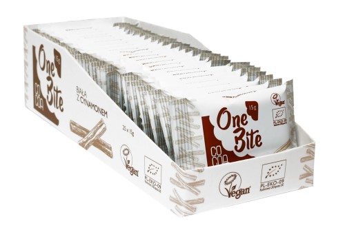 ONE BITE TABLICZKA BIAŁA Z CYNAMONEM BIO 15 g - COCOA