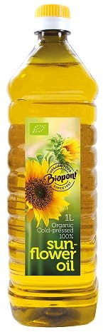 OLEJ SŁONECZNIKOWY TŁOCZONY NA ZIMNO BIO 1 L - BIOPONT