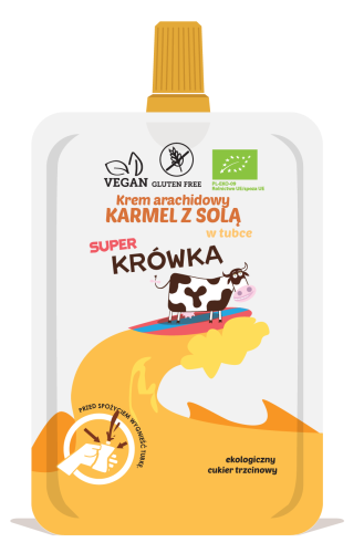 KREM ARACHIDOWY KARMEL Z SOLĄ W TUBCE BEZGLUTENOWY BIO 50 g - ME GUSTO (SUPER KRÓWKA)