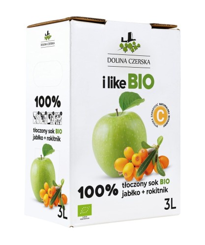 SOK JABŁKOWY Z ROKITNIKIEM NFC BIO 3 L - DOLINA CZERSKA